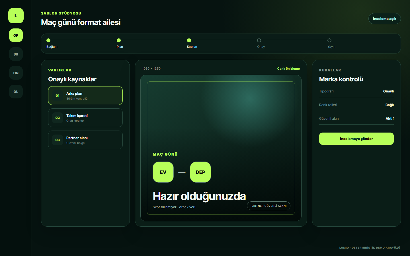 Planlab görsel üretim stüdyosunun gerçek ürün arayüzü